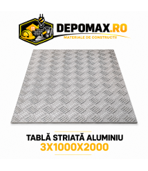 Tabla aluminiu striata 3mm , 1000x2000mm (1050A)